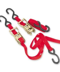 BikeMaster Red Ratchet Tie Downs