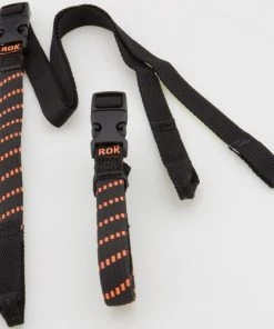 ROK Straps USA ROK Straps Adjustable 12-42" Black/Orange Motorcycle Cargo Straps