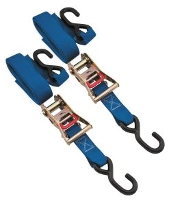 BikeMaster Blue 1-1/2" Ratchet Tie-Downs